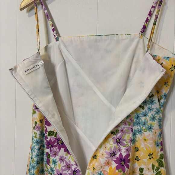 Avec Les Filles Size 6/Small Floral Mini Dress Anthropologie Soft Girl Feminine - Picture 5 of 12